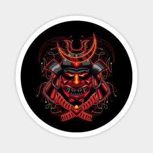 samurai head japan Magnet